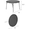 Zown Folding Table, Resin, 48" Round, Seats 6, Grey Color 60533SGY1E - alternate 4